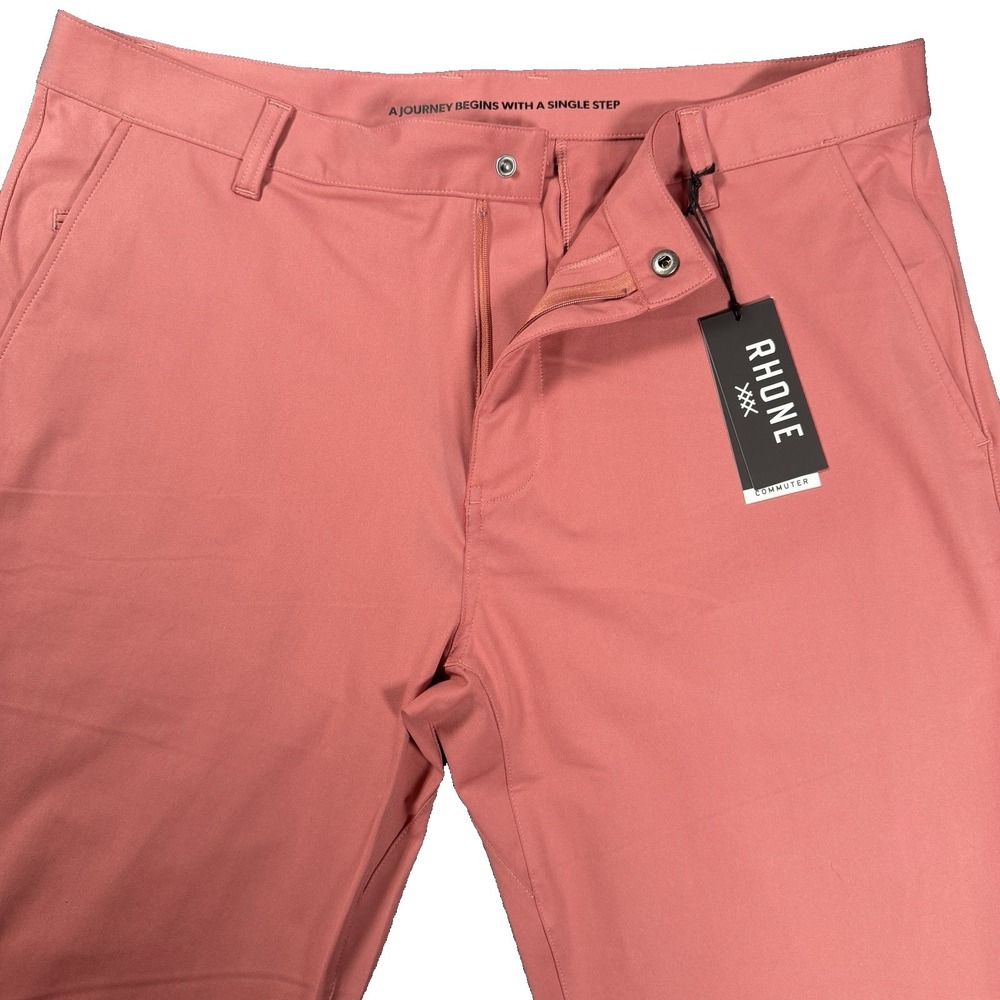 Rhone Commuter Pant Slim Men 36x33 Nantucket Red Flex-Knit Golf Trousers NWT